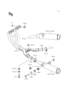 ZX600 Muffler comp