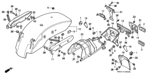 VF750C Заднее крыло