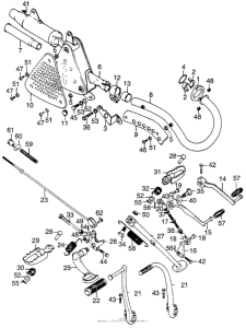 TL125 Muffler + step + brake pedal