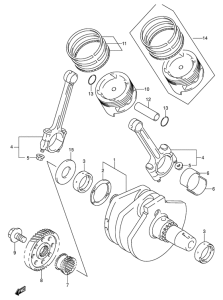 VL800 Вал коленчатый