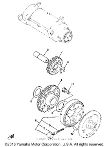 XS750E_227 - 1978 Starting motor unit