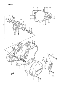 RMX250 Crankcase cover ass`y  (v