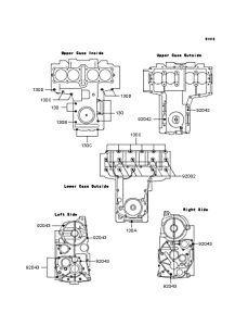 ZR750 Болты крепления картера