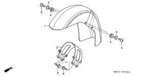 VT750CA Переднее крыло
