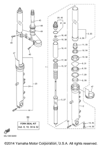 YZF-R6S Передняя вилка