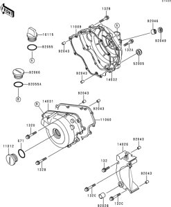 EX250 Крышки двигателя