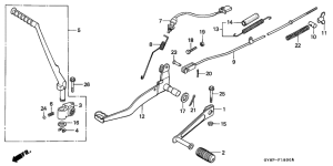 CRM50R Pedal / kick starter arm