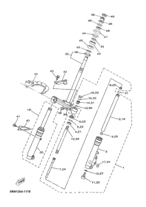 YN50 Передняя вилка
