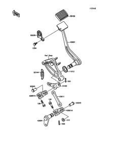 VN1500 Педаль тормоза