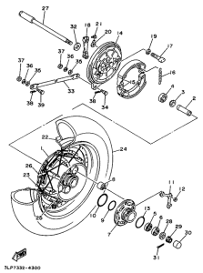 XV1100 Переднее колесо