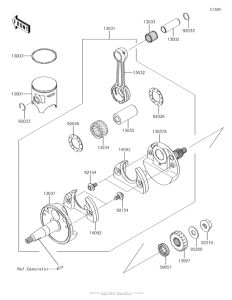  Коленвал и поршни