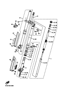 WR450F Вилка передней оси