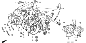 CR80R Картер двигателя
