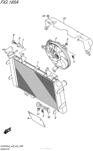 DL650X (ABS) Радиатор