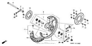 CR80RB Переднее колесо