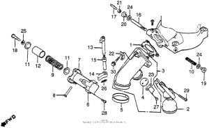 CR80R Выпускной коллектор