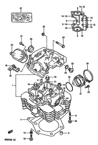 DR600 Головка цилиндров