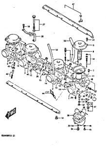 GSX400 Carburetor assy