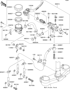 ZX600 Главный тормозной цилиндр