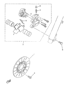 YA50R Передний тормоз