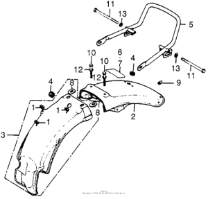 CB550 Задний бампер