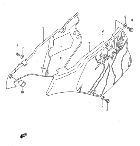 RM125 Обтекатель задний