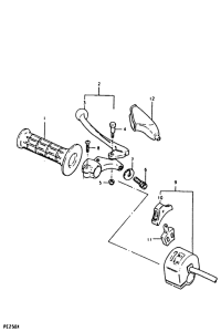 PE250 Lh handle grip