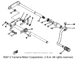 XS400F Переключение скоростей