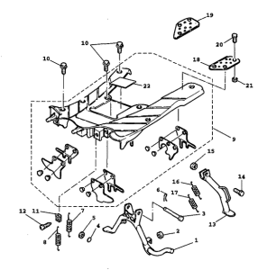 YW100E Soporte . apoyapie