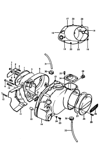 A100 Crankcase cover ass`y  (v