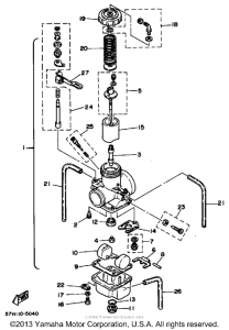 YZ490S Карбюратор