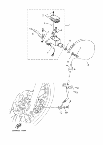 WR125R Передний тормозной цилиндр