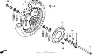 VT750C Переднее колесо