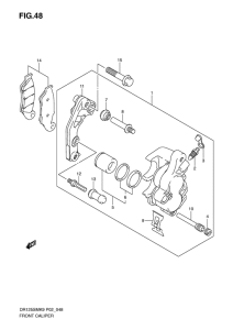 DR125 Передний суппорт