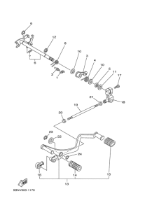 XVS650A Вал переключения