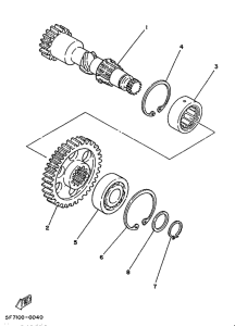 TZ250S/TZ250 Counter shaft