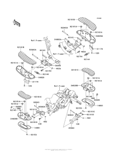 VN1700 Подножки
