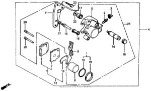 CR80R Передний суппорт