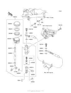 EX250 Задний торм цилиндр