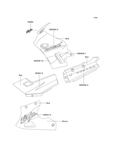 EX250 Decals(red)(f15)