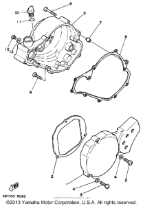 YZ80A Боковые крышки