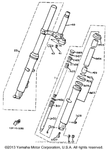 XS400RK Передняя вилка