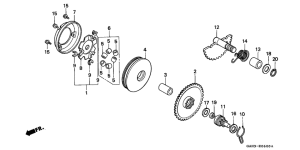 SK50M Drive face /  kick starter spindle