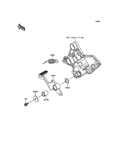 KLZ1000 Педаль тормоза