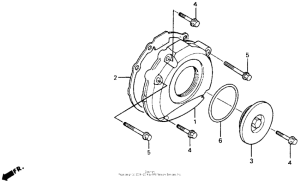 CB1000F Крышка картера левая