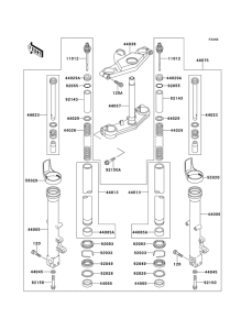 ZX600 Вилка передней оси