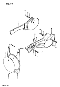 RM250 Обтекатель задний