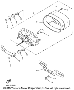 YZF600RKC Фонарь