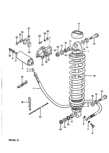 RM125 Абсорбер удавный в сборе задний