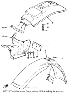 IT250J Front fender-rear fender